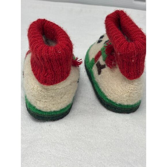 Garnet Hill Snowman Slippers Boiled Wool Poland Toddler Size 06 Winter Christmas - Picture 4 of 7